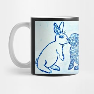 Sweet Kissing Bunnies Mug